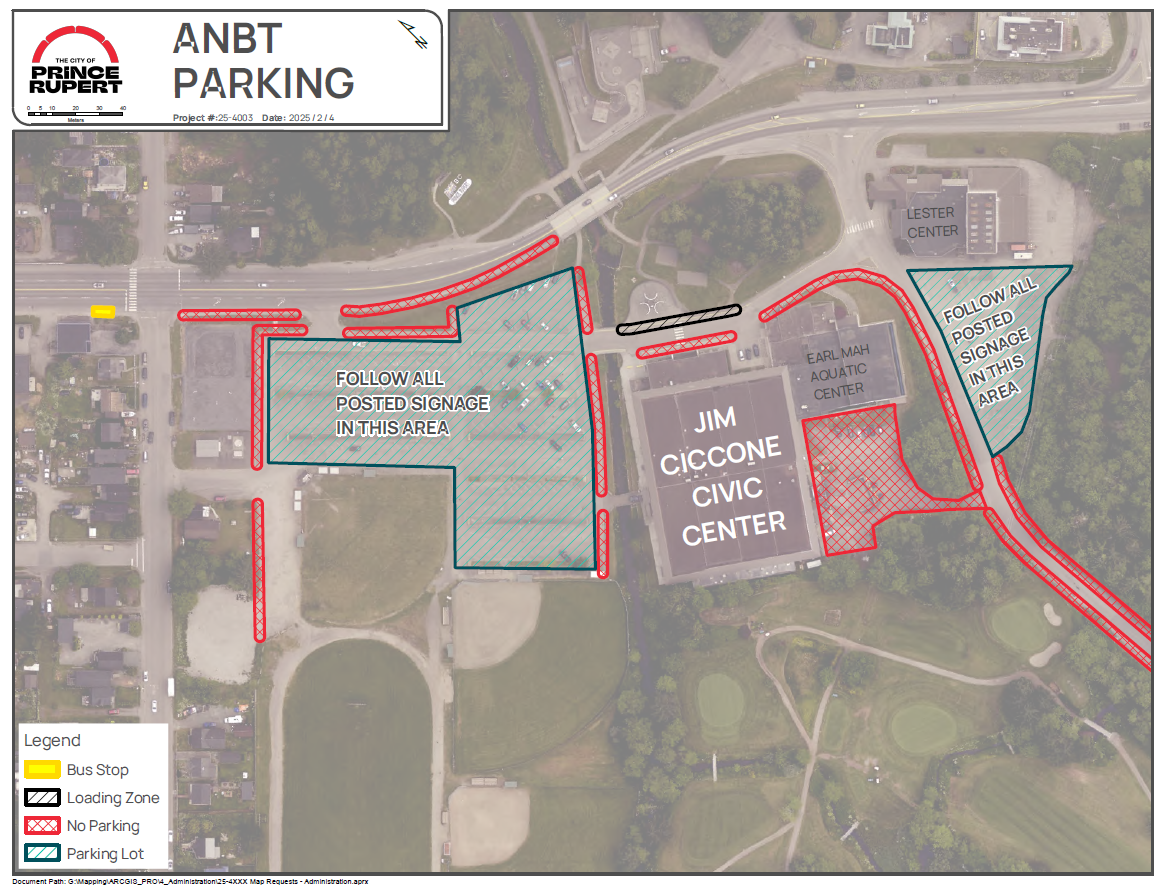 map of parking for ANBT